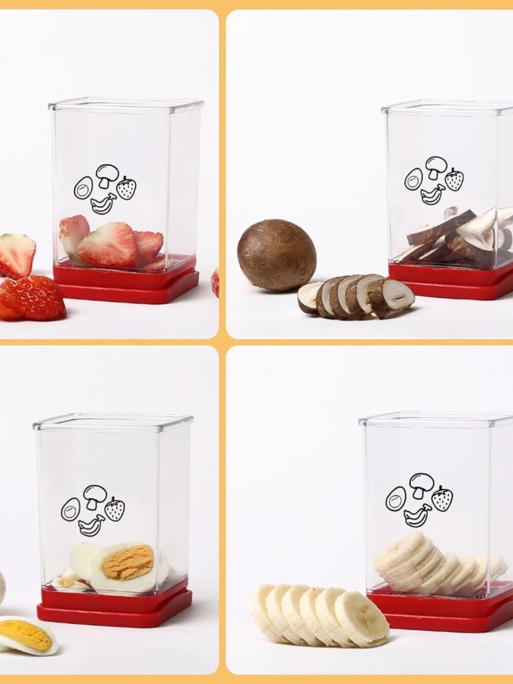 3 Pack Cup Slicers, Quickly Making Fruit Vegetable Salad